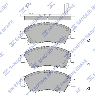 Brake Pad Set, disc brake (SP2032A)