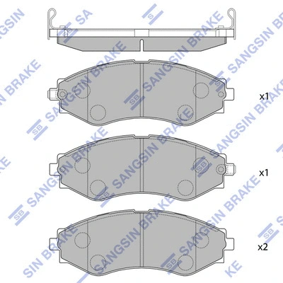 Brake Pad Set, disc brake (SP1103)