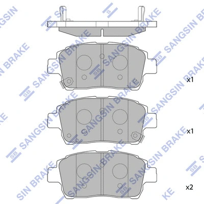 Brake Pad Set, disc brake (SP1244)