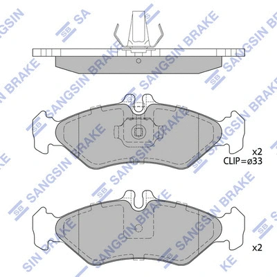 Brake Pad Set, disc brake (SP4094)