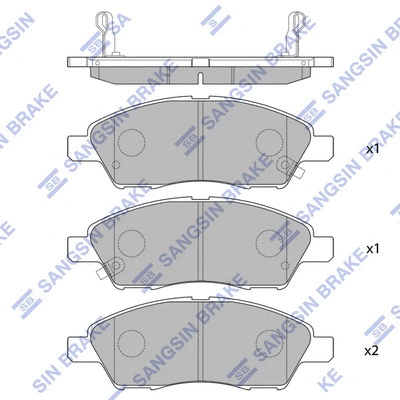 Brake Pad Set, disc brake (SP2084)