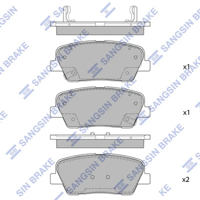 Brake Pad Set, disc brake (SP1883)