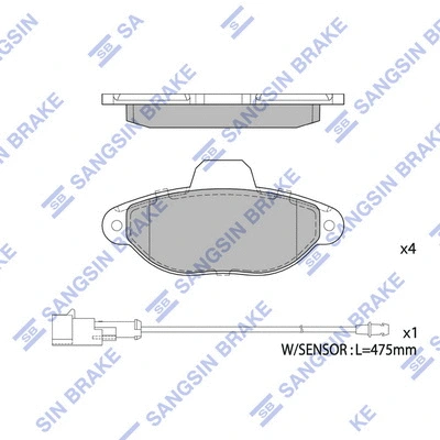 Brake Pad Set, disc brake (SP1807)