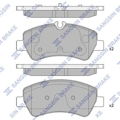 Brake Pad Set, disc brake (SP1884)
