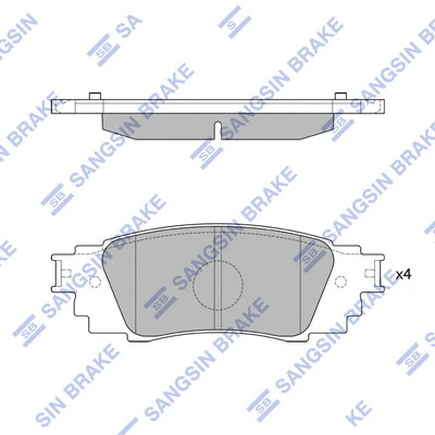Brake Pad Set, disc brake (SP4309)