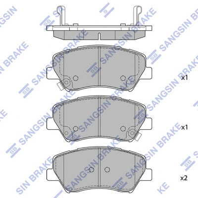 Brake Pad Set, disc brake (SP1687)