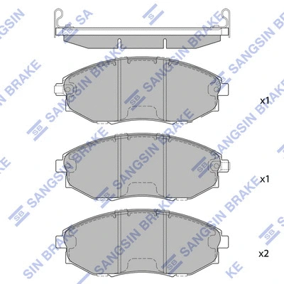 Brake Pad Set, disc brake (SP1193)