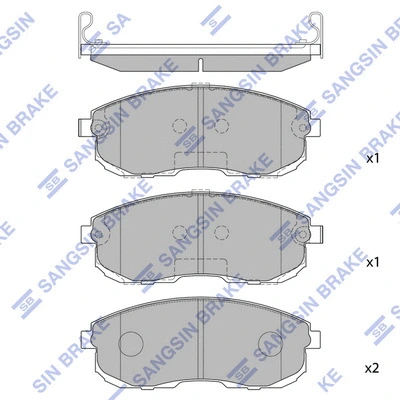 Brake Pad Set, disc brake (SP1183)