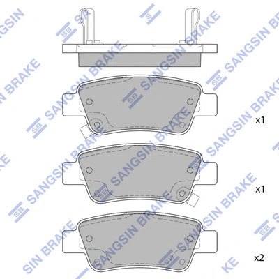 Brake Pad Set, disc brake (SP1568)