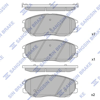 Brake Pad Set, disc brake (SP1161)