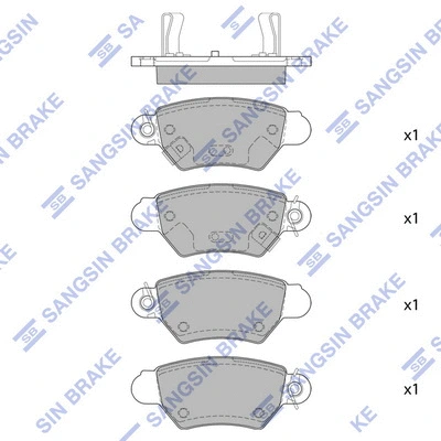 Brake Pad Set, disc brake (SP4095)