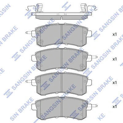 Brake Pad Set, disc brake (SP1801)