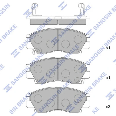 Brake Pad Set, disc brake (SP1046-F)