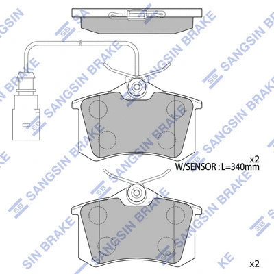 Brake Pad Set, disc brake (SP4107)