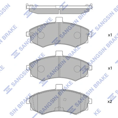 Brake Pad Set, disc brake (SP1152)