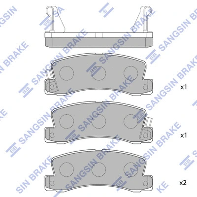 Brake Pad Set, disc brake (SP1208)