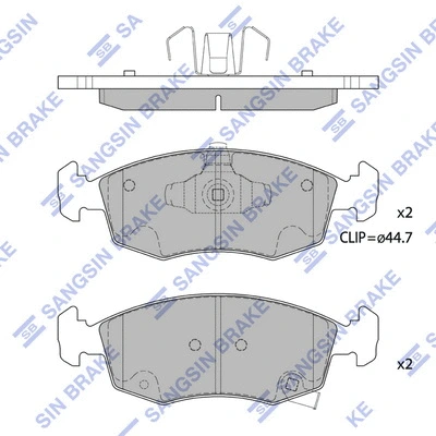 Brake Pad Set, disc brake (SP1697)