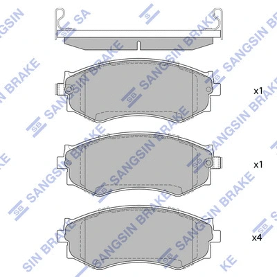 Brake Pad Set, disc brake (SP2034B)