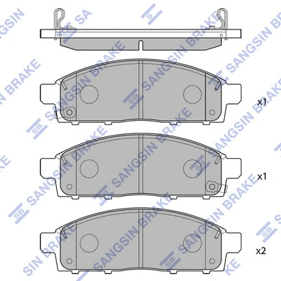 Brake Pad Set, disc brake (SP1361A)