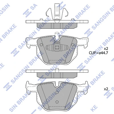 Brake Pad Set, disc brake (SP1696)