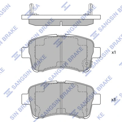 Brake Pad Set, disc brake (SP1633)
