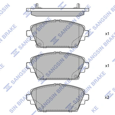 Brake Pad Set, disc brake (SP1582A)