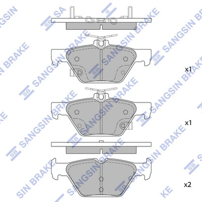 Brake Pad Set, disc brake (SP1879)