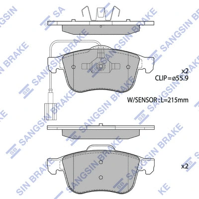 Brake Pad Set, disc brake (SP4081)