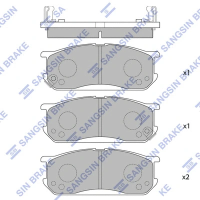 Brake Pad Set, disc brake (SP1665)