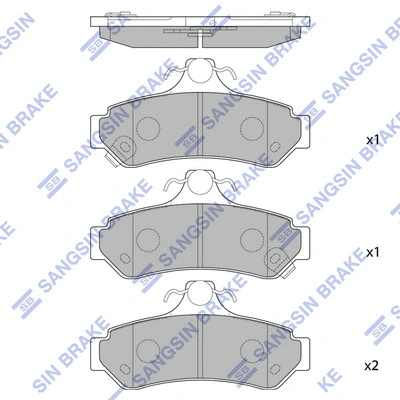 Brake Pad Set, disc brake (SP1236)