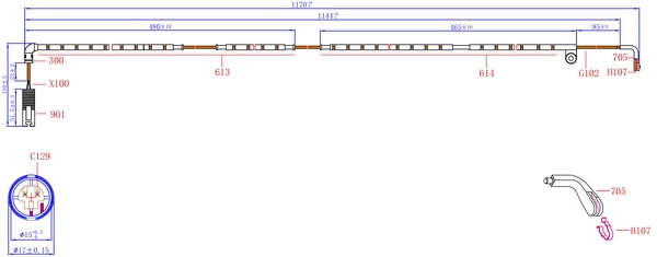 Warning Contact, brake pad wear (SWS1124)