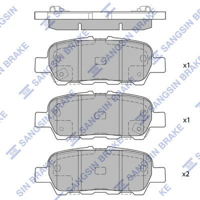 Brake Pad Set, disc brake (SP1637)