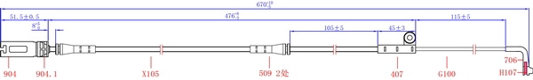 Warning Contact, brake pad wear (SWS1404)