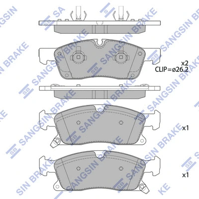 Brake Pad Set, disc brake (SP4103)