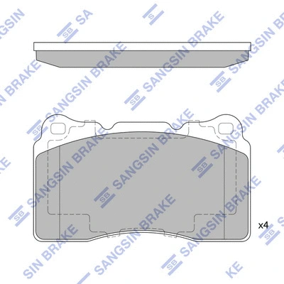 Brake Pad Set, disc brake (SP4145A)