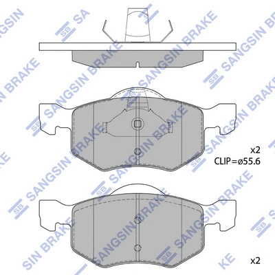 Brake Pad Set, disc brake (SP1519)