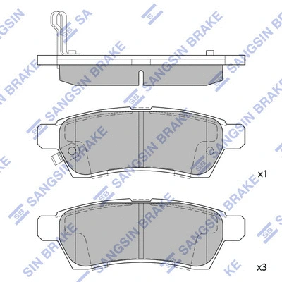 Brake Pad Set, disc brake (SP1513)