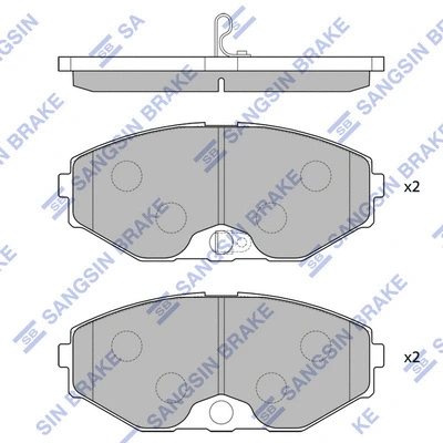 Brake Pad Set, disc brake (SP1600)