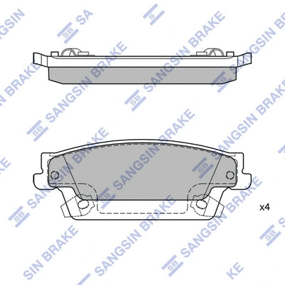 Brake Pad Set, disc brake (SP2254)