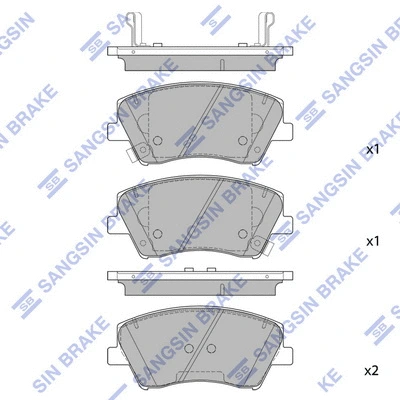 Brake Pad Set, disc brake (SP1905)