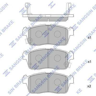 Brake Pad Set, disc brake (SP1549)