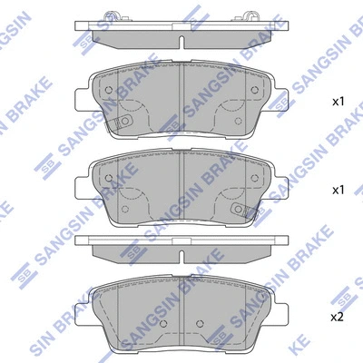 Brake Pad Set, disc brake (SP1546)