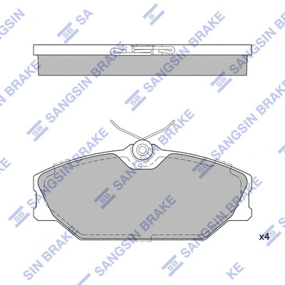 Brake Pad Set, disc brake (SP1483A)