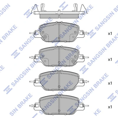 Brake Pad Set, disc brake (SP4177)