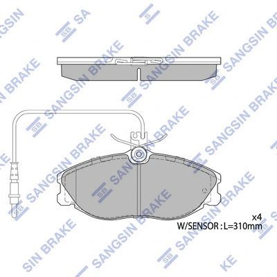 Brake Pad Set, disc brake (SP4045)