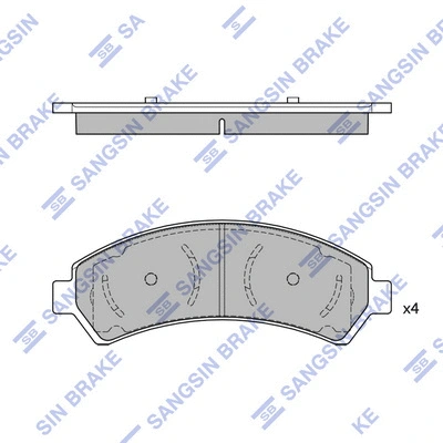 Brake Pad Set, disc brake (SP4487)