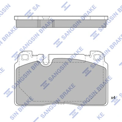 Brake Pad Set, disc brake (SP1960)