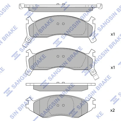 Brake Pad Set, disc brake (SP1293)