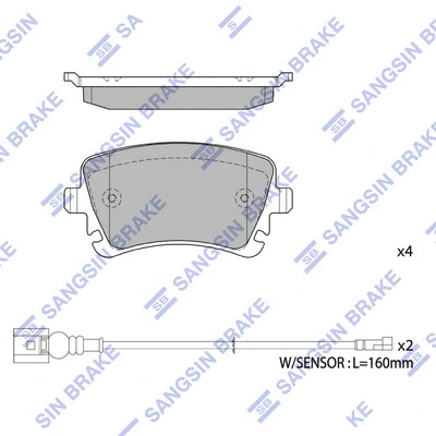 Brake Pad Set, disc brake (SP1818)