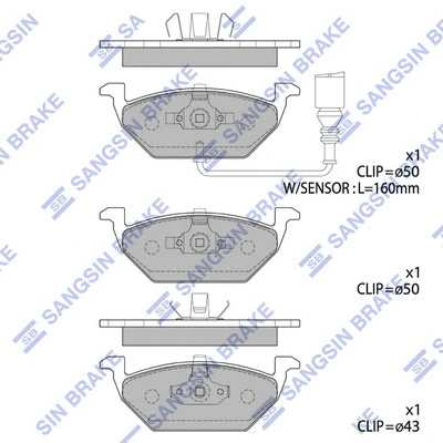 Brake Pad Set, disc brake (SP2025)